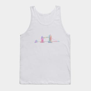 Tower Bridge Travel Text Word Cloud Tank Top